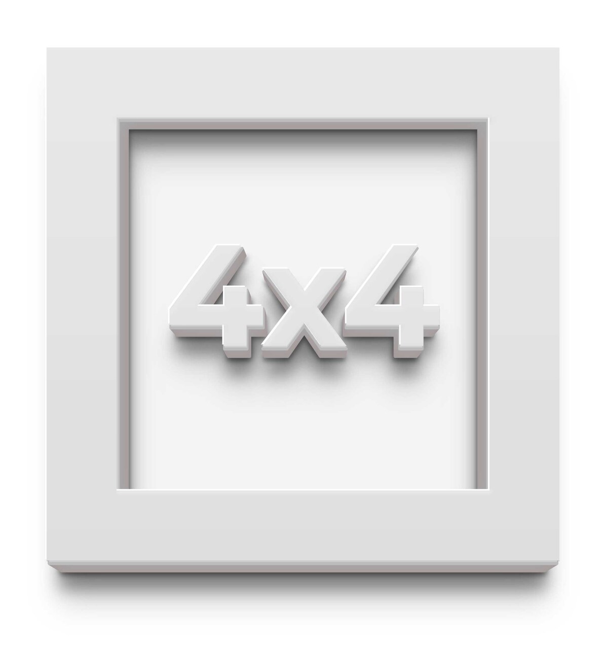 4x4 Deep Shadow Box Picture Frame with UV-Resistant Acrylic & Acid Free Backing, Available in 4 Finishes - Gold, Silver, Brown, White